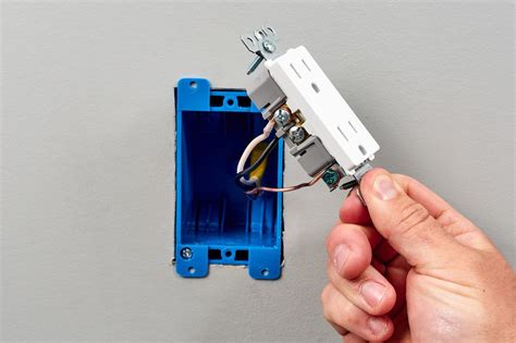 electrical receptacle box installed and open|how to install electrical receptacle.